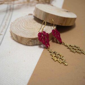 Pendientes Burdeos