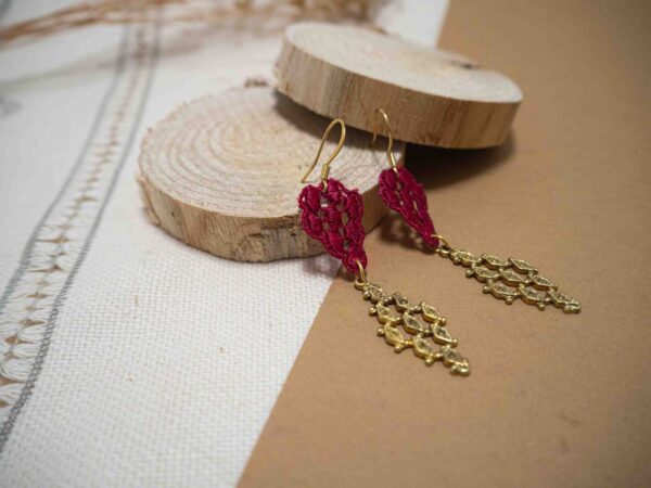 Pendientes Burdeos